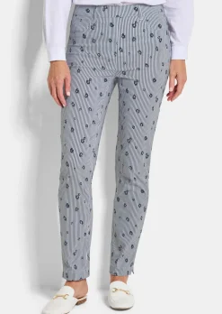 Bengalinhose LOUISA mit Streifen und Blumen