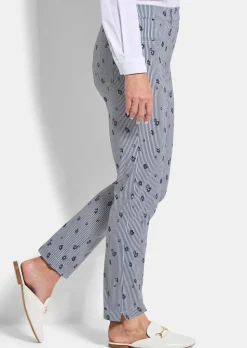 Bengalinhose LOUISA mit Streifen und Blumen