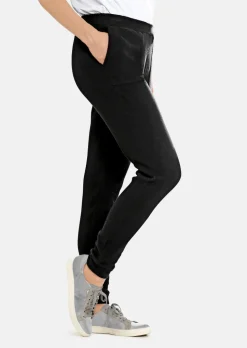 Bequeme Flausch-Freizeithose mit Bündchen