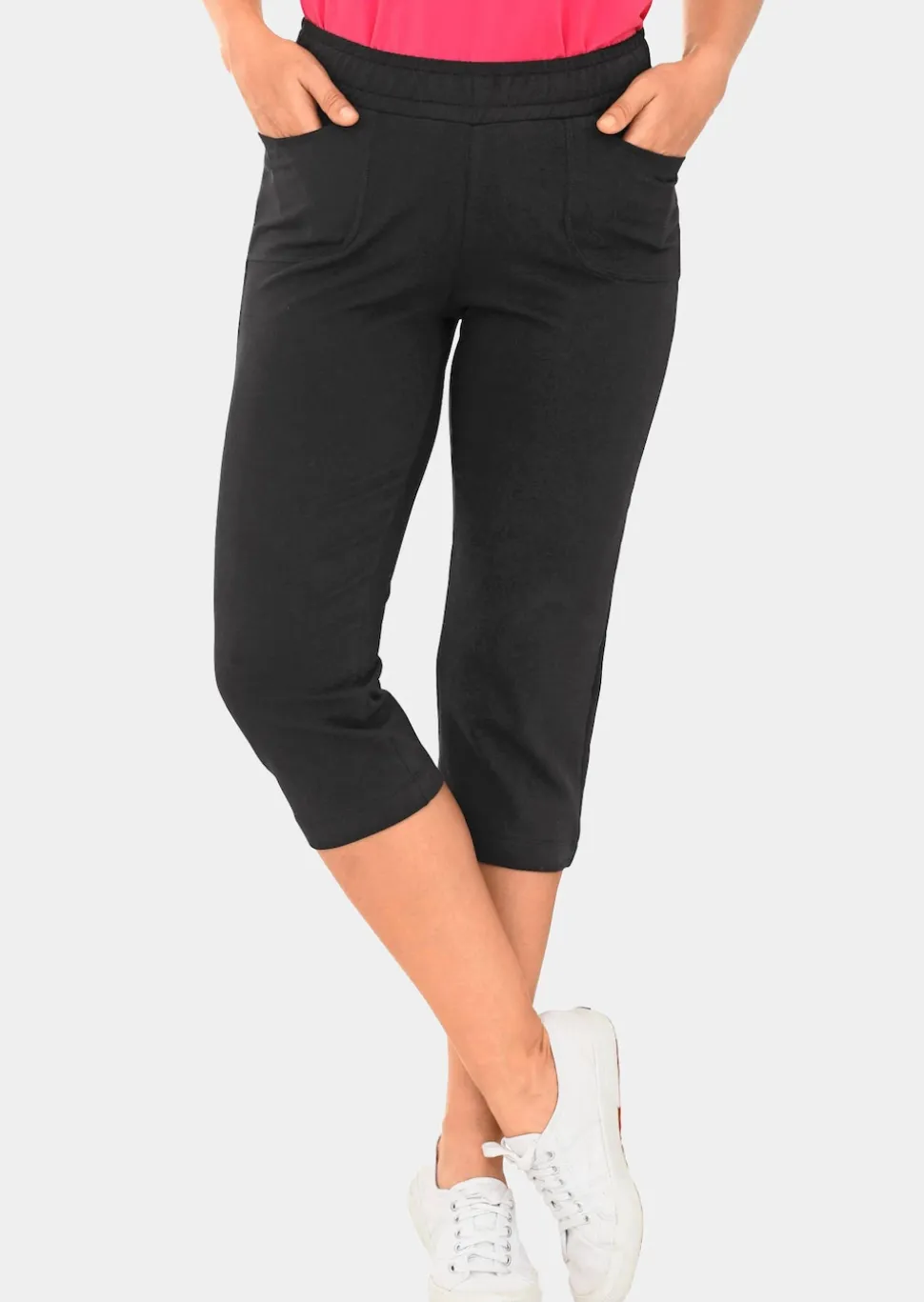 Bequeme 3/4-Freizeithose mit Schlupfbund und Taschen