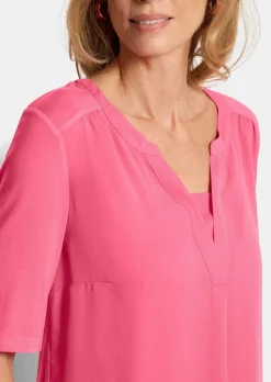 Bequemes Blusenshirt aus Chiffon und Jersey
