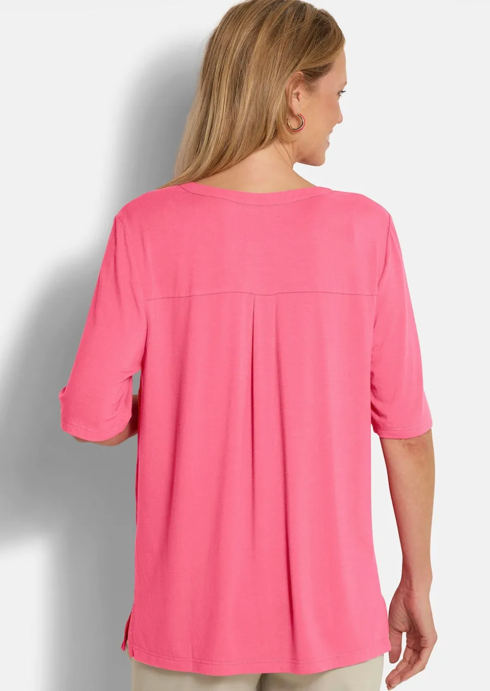 Bequemes Blusenshirt aus Chiffon und Jersey