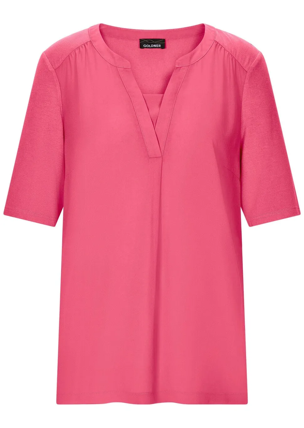 Bequemes Blusenshirt aus Chiffon und Jersey