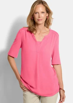 Bequemes Blusenshirt aus Chiffon und Jersey