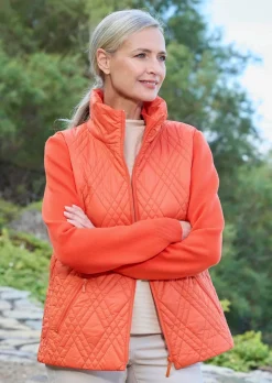 Übergangsjacke aus Strick und Stepp
