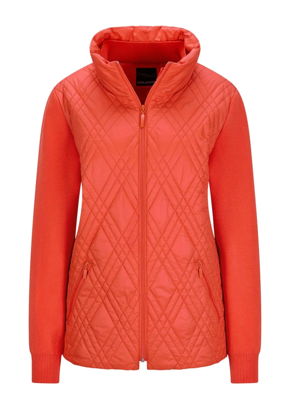 Übergangsjacke aus Strick und Stepp