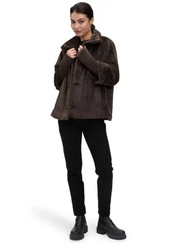 Übergangsjacke in Fell-Optik