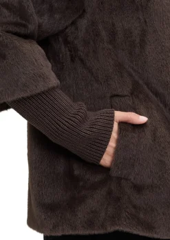 Übergangsjacke in Fell-Optik