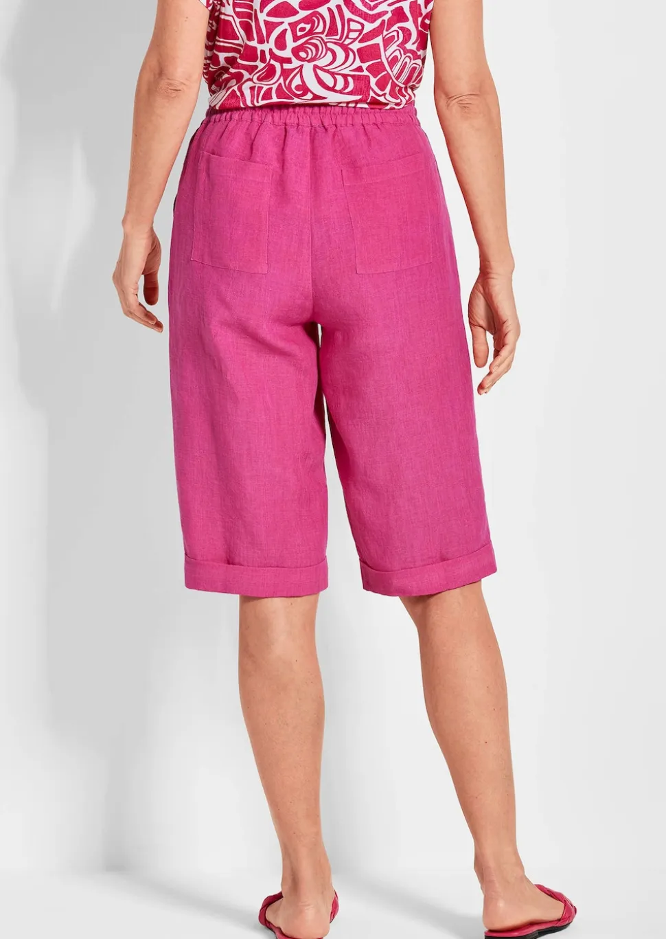 Bermudahose CARLA aus reinem Leinen