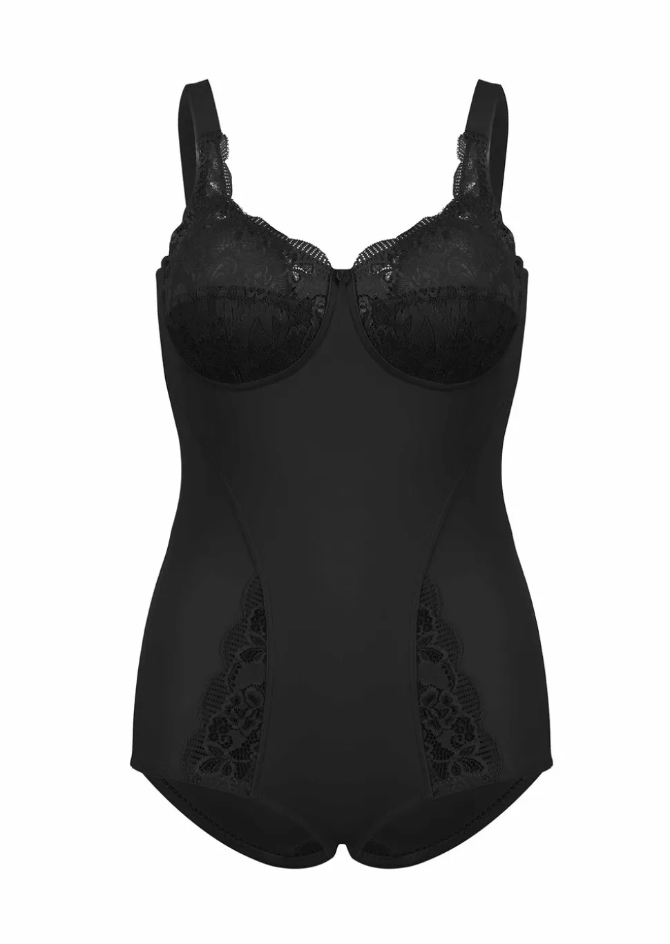Bügelloser Body mit Spitze an den Cups