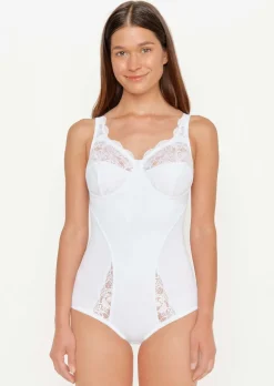 Bügelloser Body mit Spitze an den Cups