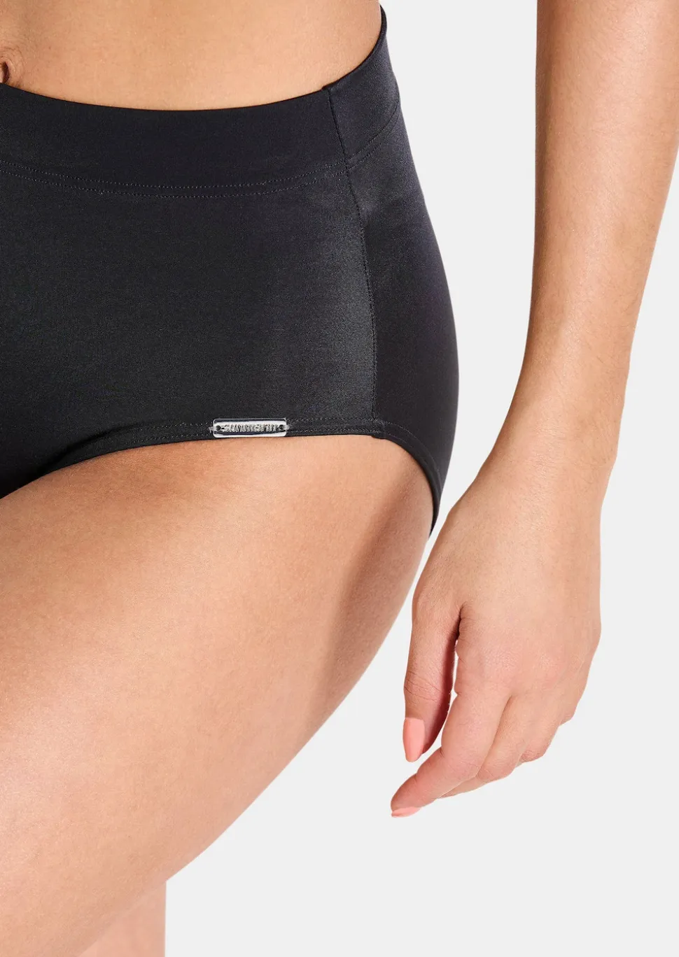 Bikinihose mit breitem Bund