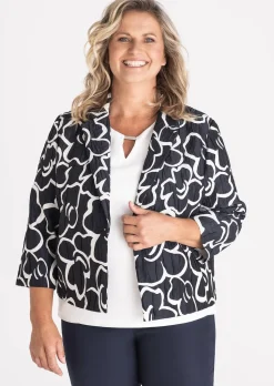 Blazer aus schimmernder Jacquard-Ware