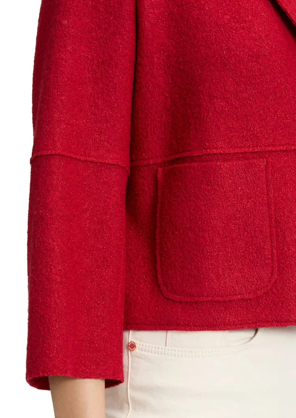 Blazer aus Wollwalk und Viskose
