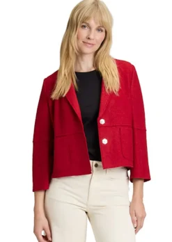 Blazer aus Wollwalk und Viskose