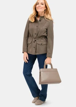Blazer in weicher Velourslederoptik