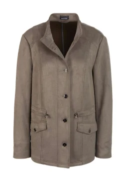 Blazer in weicher Velourslederoptik