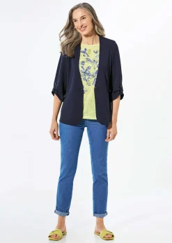 Blazer mit Cardiganausschnitt