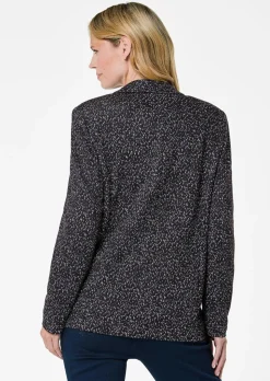 Blazer mit Multicolor Allover-Druck
