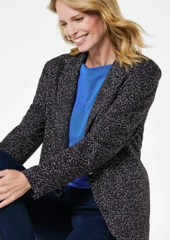 Blazer mit Multicolor Allover-Druck