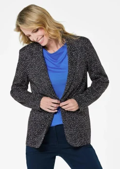 Blazer mit Multicolor Allover-Druck