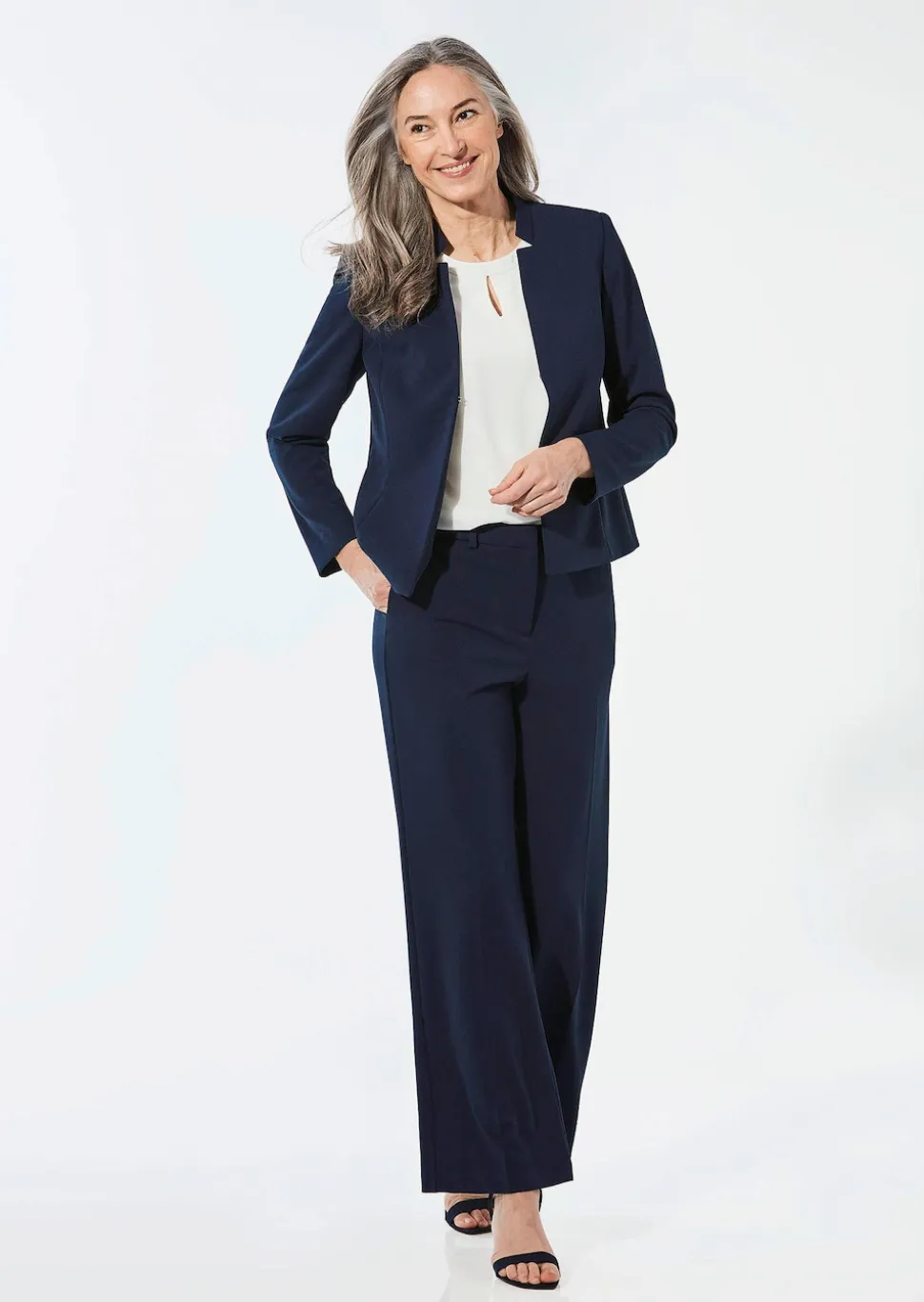 Blazer mit Stehkragen