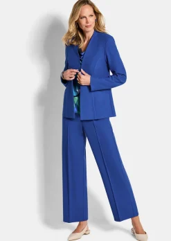 Blazer ohne Revers aus Viskose-Stretch