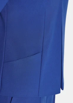 Blazer ohne Revers aus Viskose-Stretch