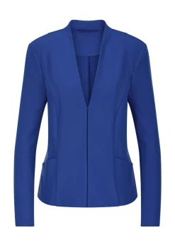 Blazer ohne Revers aus Viskose-Stretch