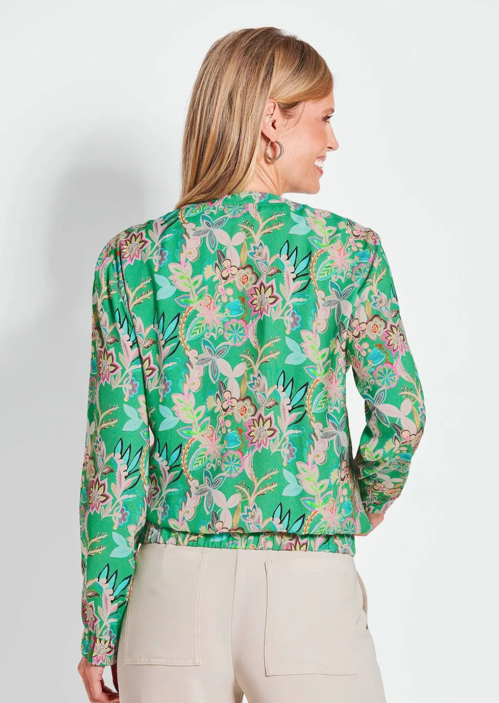 Blouson mit floralen Alloverdruck