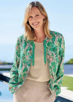 Blouson mit floralen Alloverdruck