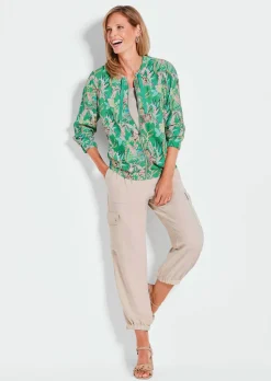 Blouson mit floralen Alloverdruck
