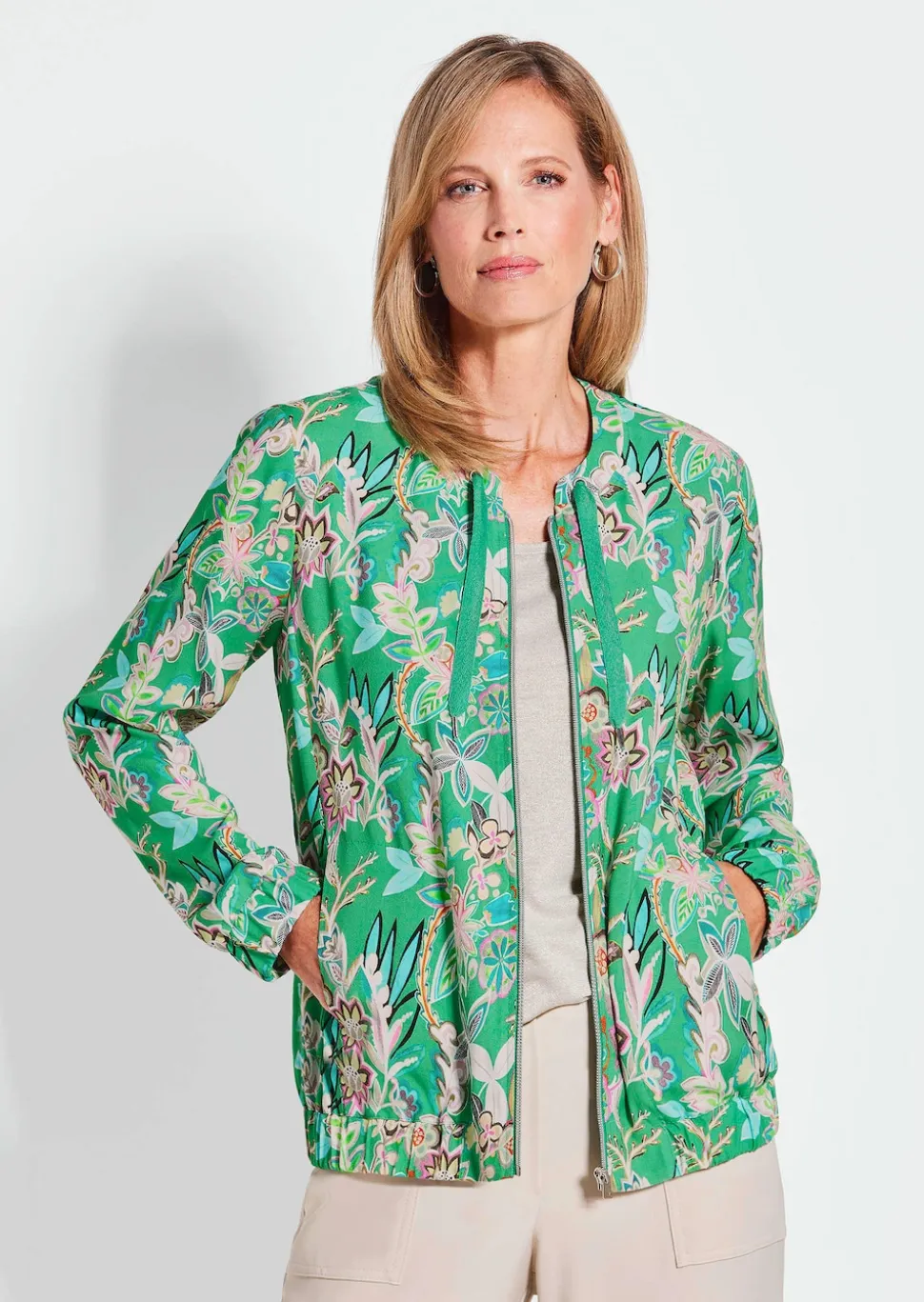 Blouson mit floralen Alloverdruck