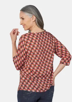 Bluse 3/4-Arm mit grafischem Druck