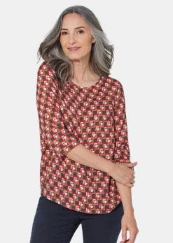 Bluse 3/4-Arm mit grafischem Druck