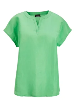 Bluse aus Baumwoll-Leinen-Mischung
