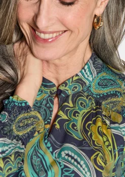 Bluse aus fließendem Viskose-Satin