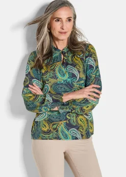 Bluse aus fließendem Viskose-Satin