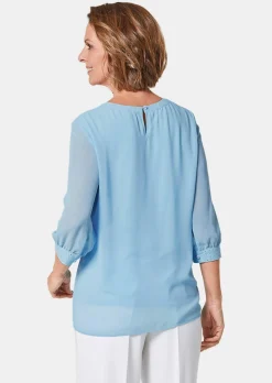 Bluse aus leichtem Chiffon mit Glitzersteinen