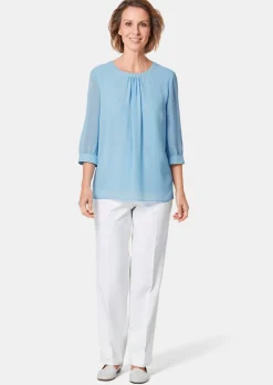 Bluse aus leichtem Chiffon mit Glitzersteinen