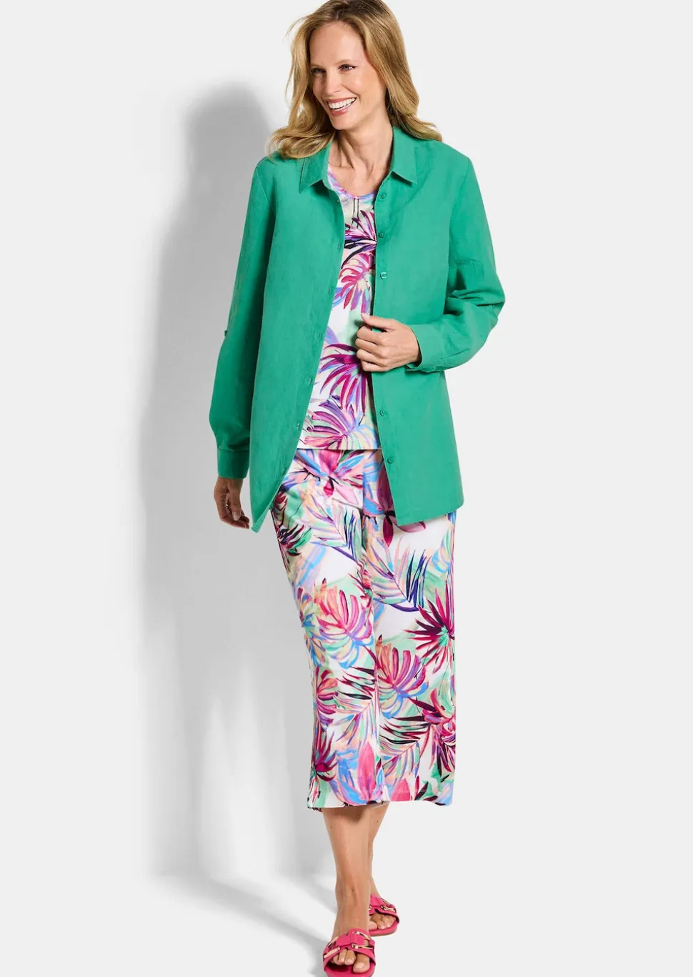 Bluse aus Leinen und Baumwolle