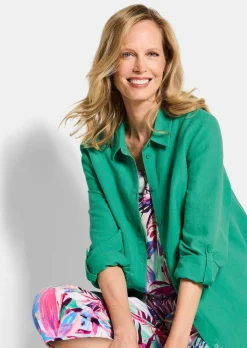 Bluse aus Leinen und Baumwolle