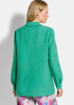 Bluse aus Leinen und Baumwolle
