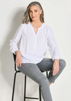 Bluse aus reiner Viskose