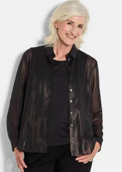 Bluse aus semitransparentem Mesh