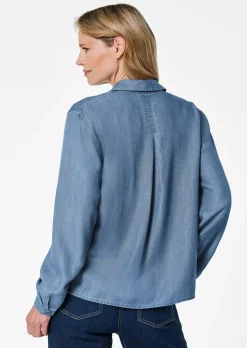 Bluse Denim in Tencel-Qualität