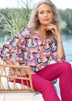 Bluse im Tunikastil