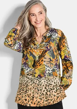 Bluse mit Animal Print