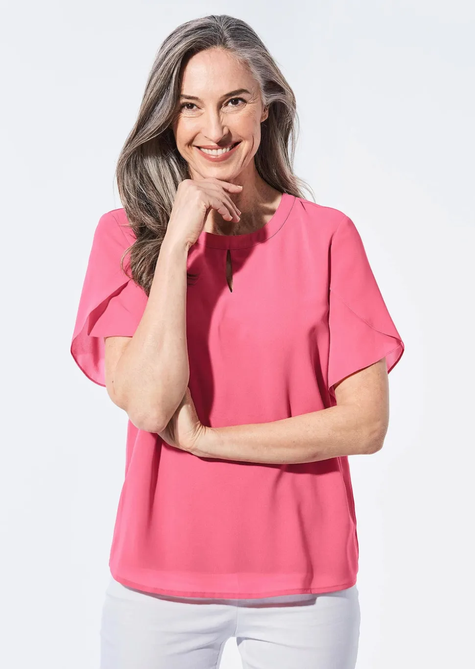 Bluse mit aufregender Ärmellösung