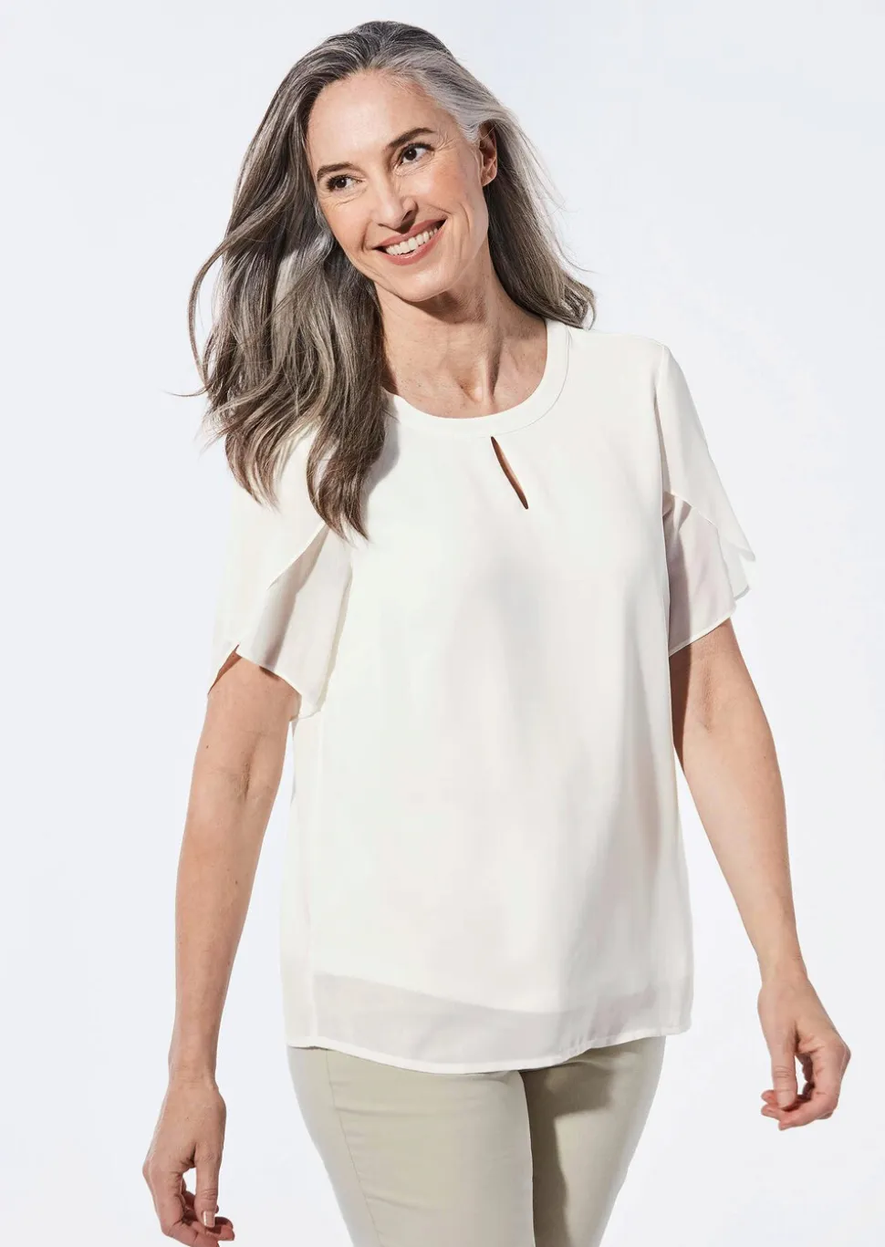 Bluse mit aufregender Ärmellösung